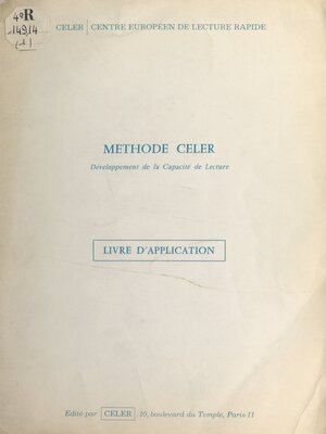 cover image of Méthode CELER